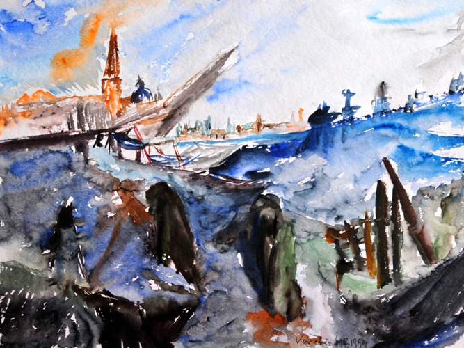 Venezia, Aquarell, 40 x 55