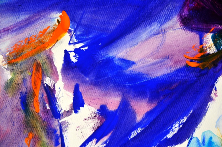 Magische Landschaft, Gouache, 80 x 100, Detail