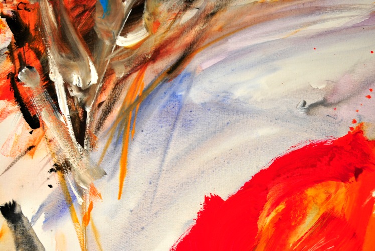 Magische Landschaft, Gouache, 70 x 100, Detail