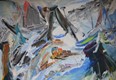 Poesia Venezia I, Gouache auf Leinwand, 80x100cm